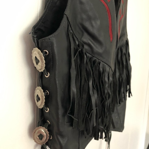 Leather Roses Vest - Picture 3 of 6